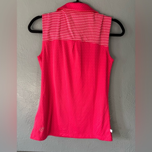 Puma | sleeveless | golf | polo | pink | white | dry cell | xs - Picture 5 of 11